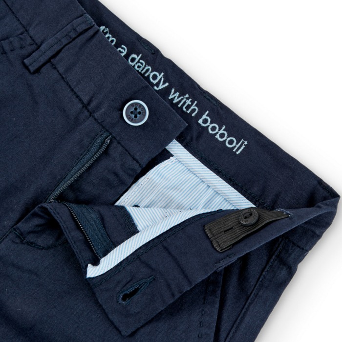 Pantaloni scurti baieti, satin, bleumarin, Boboli [3]