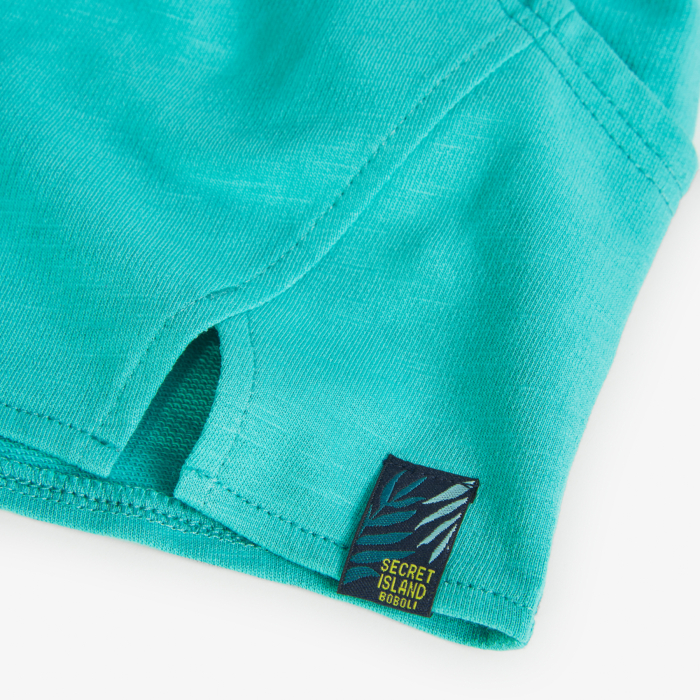 Pantaloni scurti fete 4-14 ani, bumbac better cotton, culoare verde, brand Boboli [4]