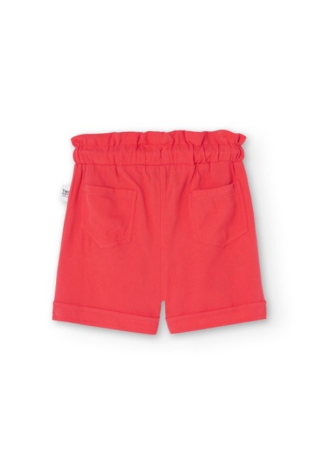 Pantaloni scurti fete, vascoza, culoare rosu, Boboli [2]