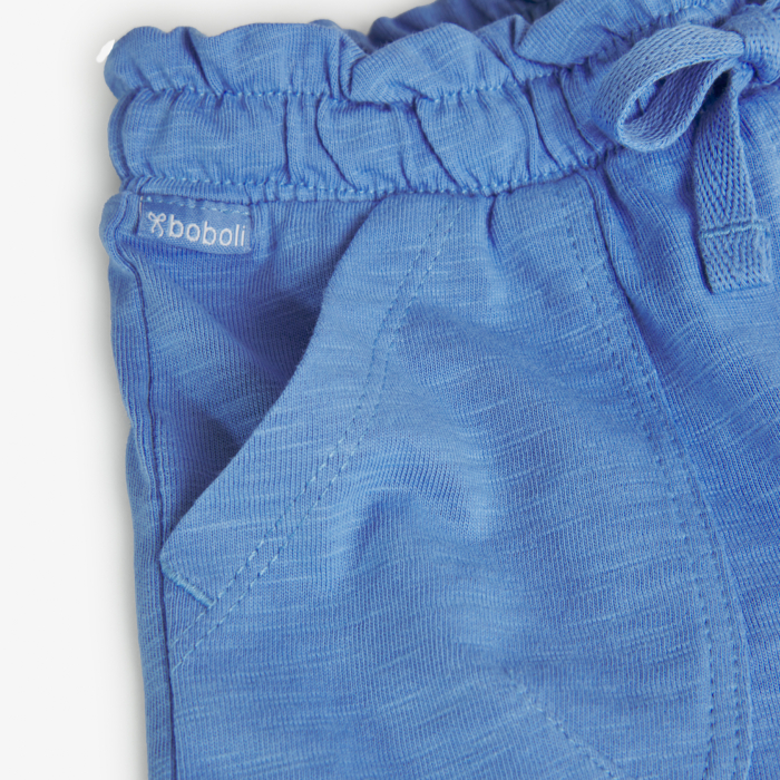 Pantaloni scurti fetite 1-8 ani, bumbac better cotton, culoare azur, brand Boboli [5]