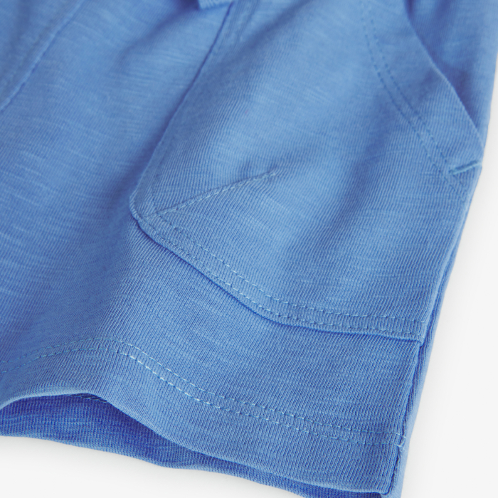 Pantaloni scurti fetite 1-8 ani, bumbac better cotton, culoare azur, brand Boboli [6]
