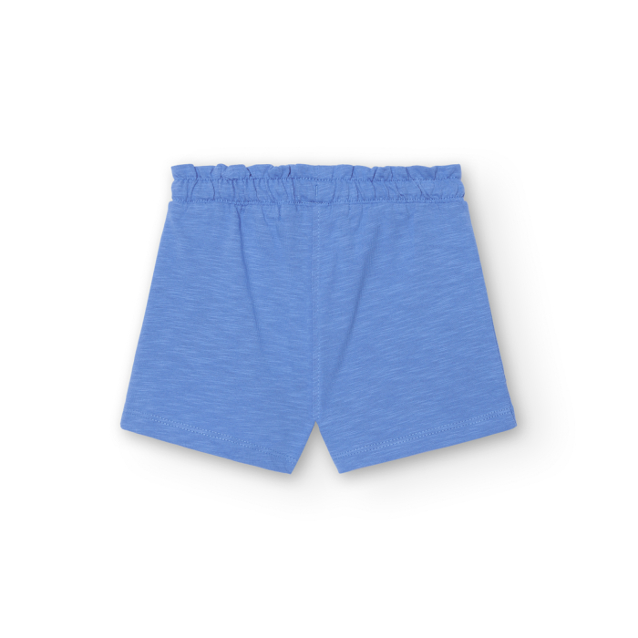 Pantaloni scurti fetite 1-8 ani, bumbac better cotton, culoare azur, brand Boboli [4]