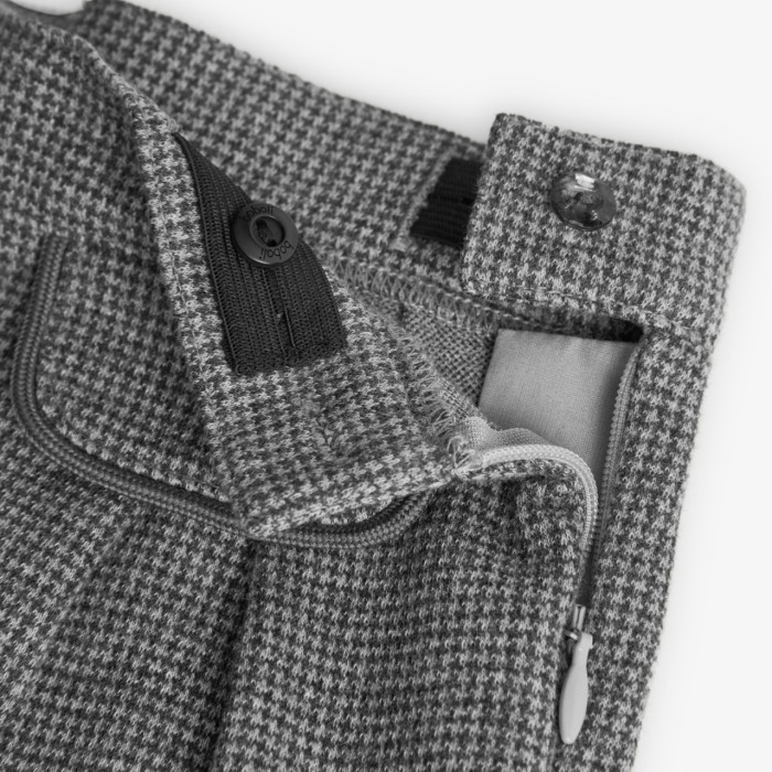 Pantaloni scurti stofa fete 1-8 ani, stofa, pepit, gri Boboli [4]