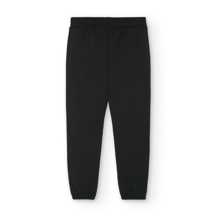 Pantaloni trening baiat 4-16 ani, bumbac better cotton, vatuit, negru, brand Boboli [2]