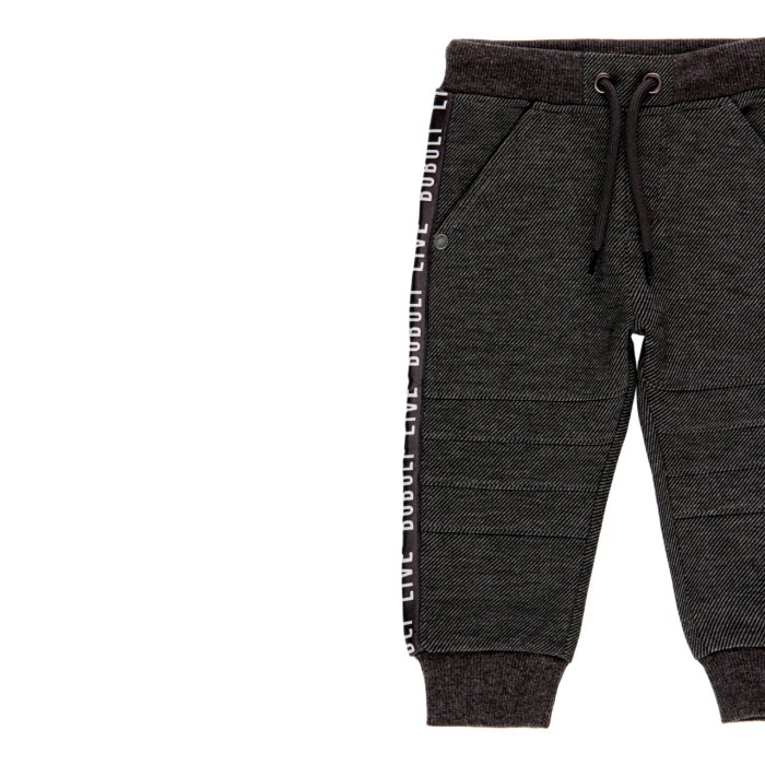 Pantaloni trening baieti, vatuit, gri, Boboli [3]