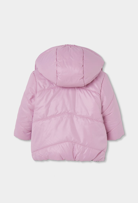 Parka reversibila fetite 1-10 ani, rezistenta la vant, roz, brand Boboli [8]