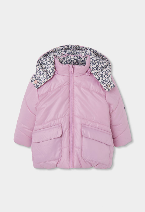 Parka reversibila fetite 1-10 ani, rezistenta la vant, roz, brand Boboli [4]