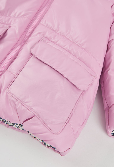 Parka reversibila fetite 1-10 ani, rezistenta la vant, roz, brand Boboli [6]