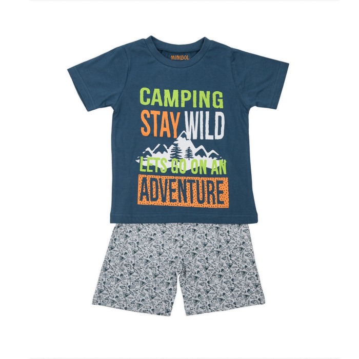 Pijama maneca scurta baiat Babybol navy [1]