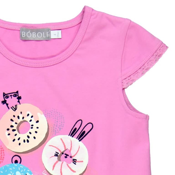 Pijama maneca scurta fete, roz, Boboli [4]