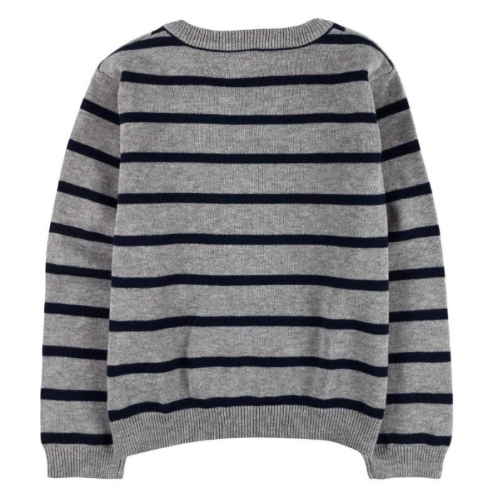 Pulover baiat en coeur, carouri, gri , Boboli [2]