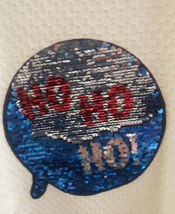 Pulover bej fete 5-8 ani , HO-HO, paiete reversibile [2]