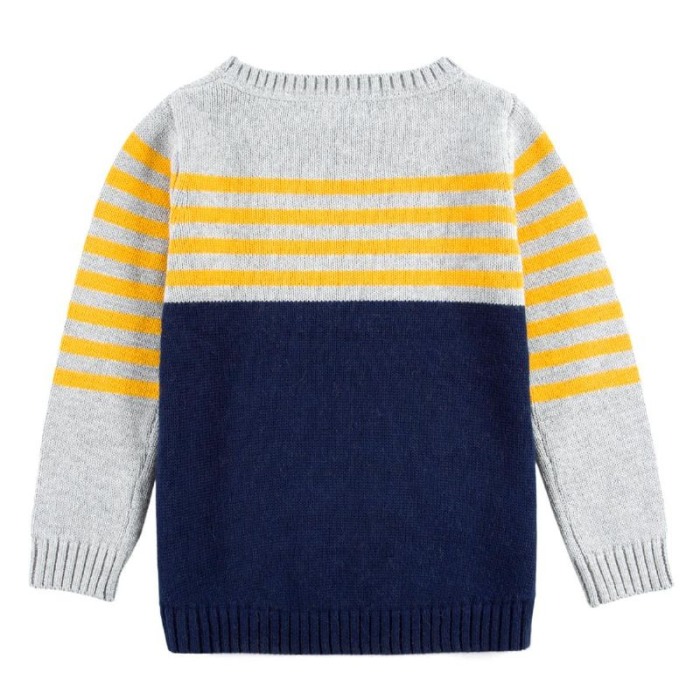 Pulover fete dungi galbene, navy, Boboli [2]