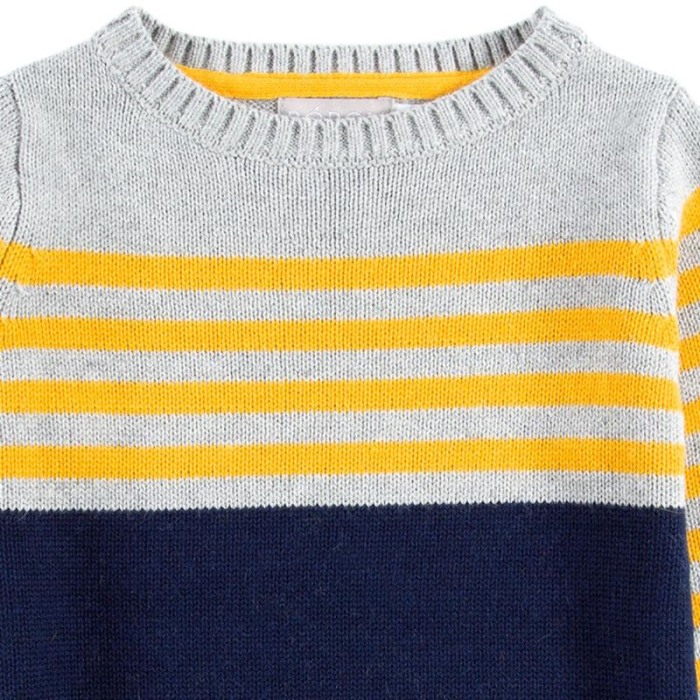 Pulover fete dungi galbene, navy, Boboli [3]