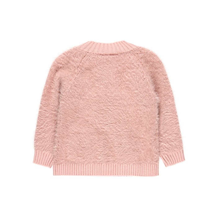 Pulover tricotat roz cu deschidere pe fata, Boboli [2]