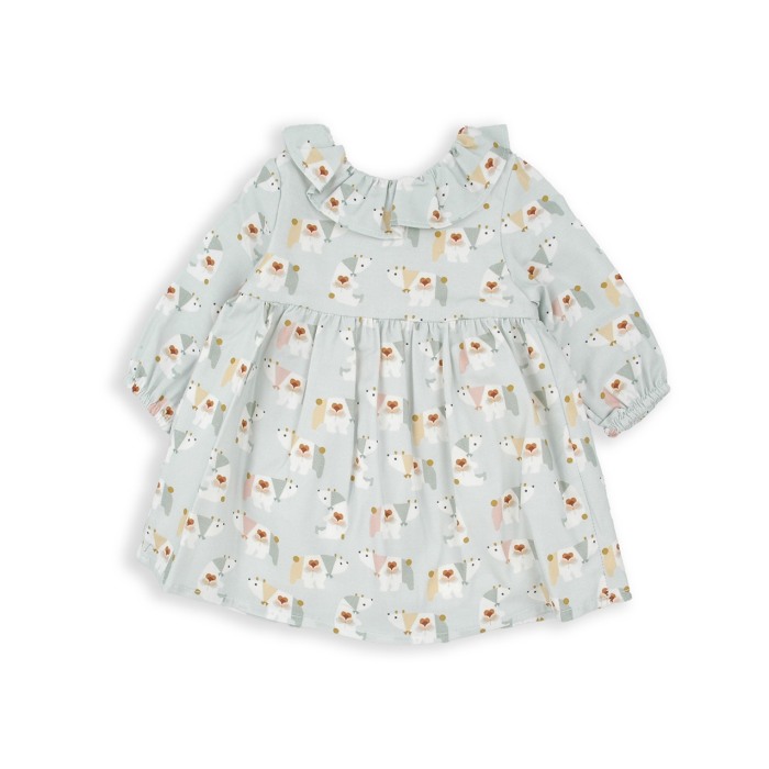 Rochie bebe fetita, animal print, culoare aqua, Babybol [1]