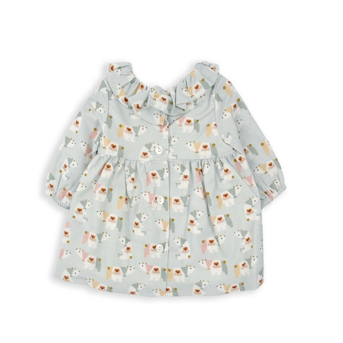 Rochie bebe fetita, animal print, culoare aqua, Babybol [2]