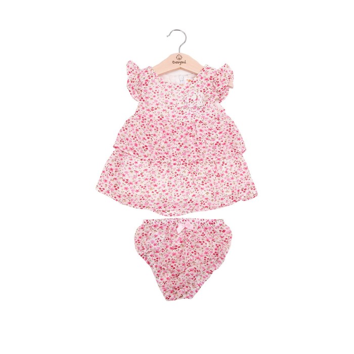 Rochie bebe fetita cu chilot, imprimeu floral, Babybol [1]