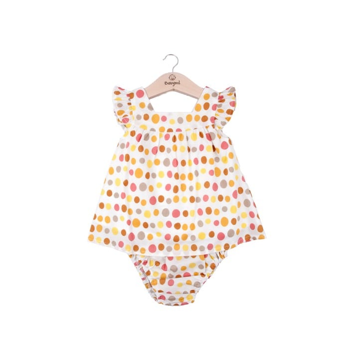Rochie bebe fetita cu chilotel, imprimeu multicolor, Babybol [1]