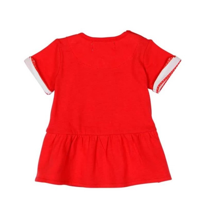 Rochie bebe fetita cu maneca scurta, rosie, Boboli [2]
