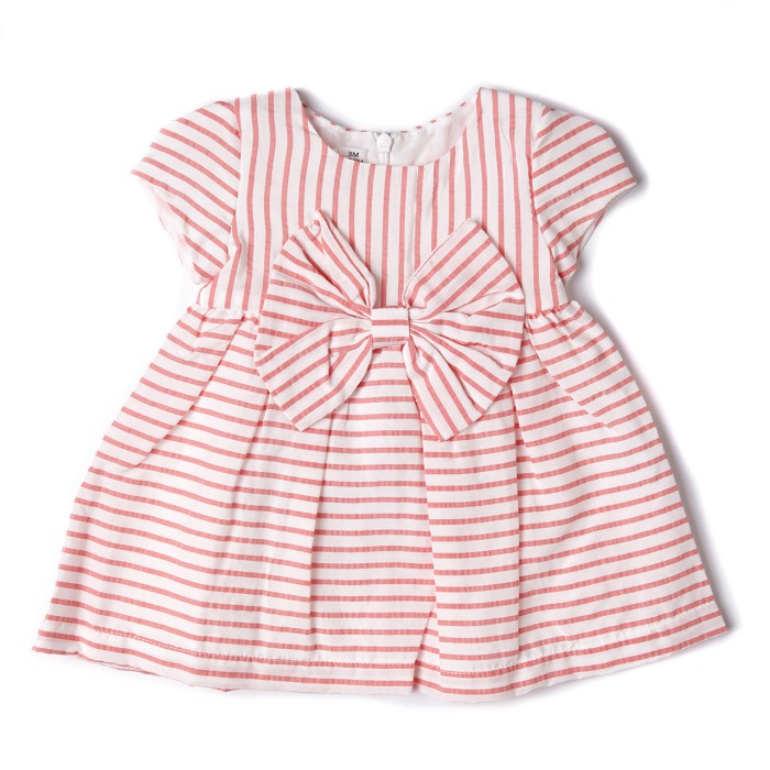 Rochie bebe fetita, dungi roz, funda in talie, Babybol [1]