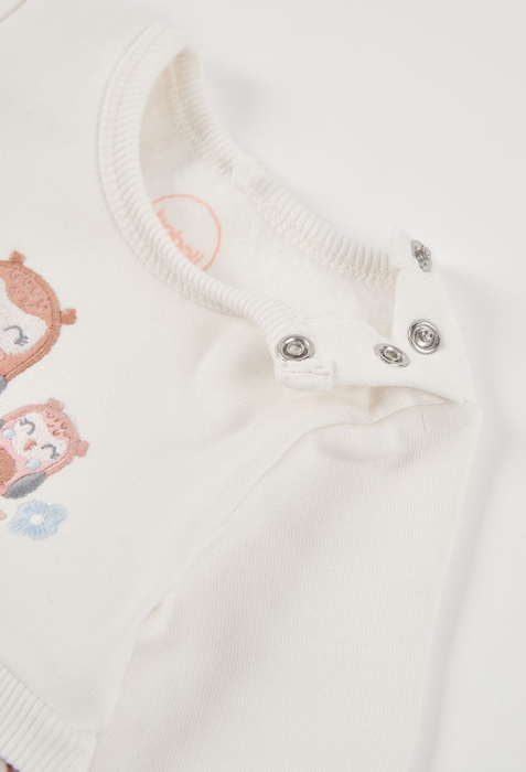 Rochie bumbac fetite 3-24 luni, better cotton, broderie bufnite, brand Boboli [3]