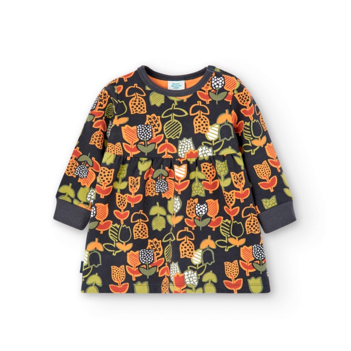 Rochie bumbac fetite, putin vatuita, model lalele, Boboli [1]