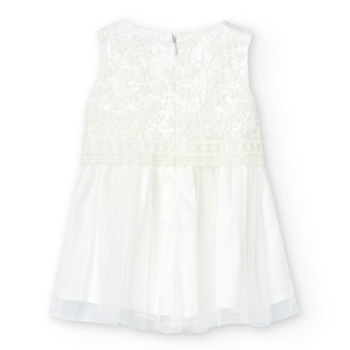 Rochie ceremonia bebe dantela cu tulle, ivoire, Boboli [2]