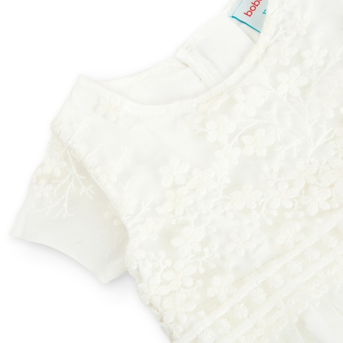 Rochie ceremonia bebe dantela cu tulle, ivoire, Boboli [4]