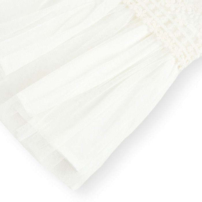 Rochie ceremonia bebe dantela cu tulle, ivoire, Boboli [3]