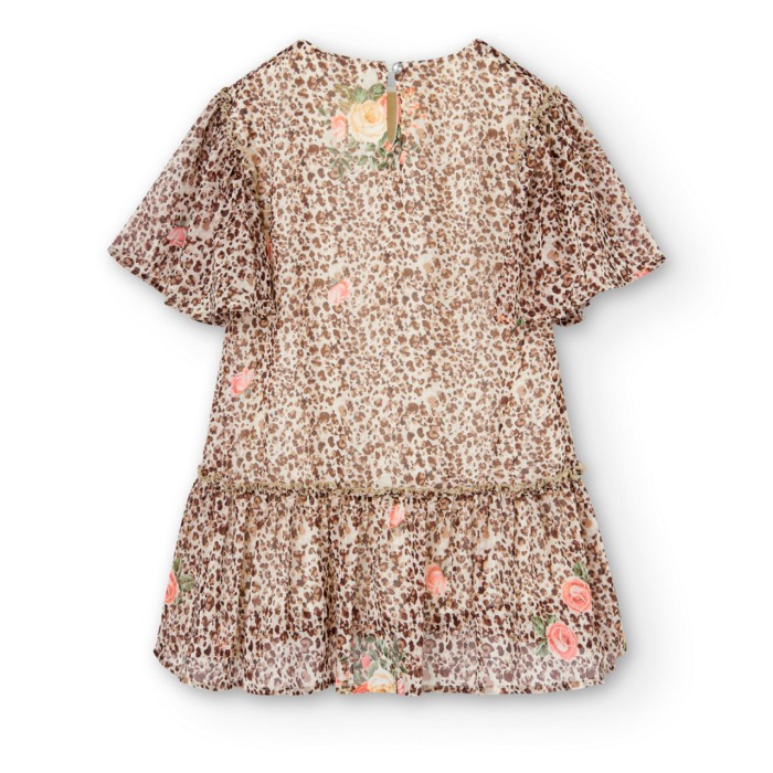 Rochie CHIC fete 4-16 ani, chiffon,animal print, Boboli [3]