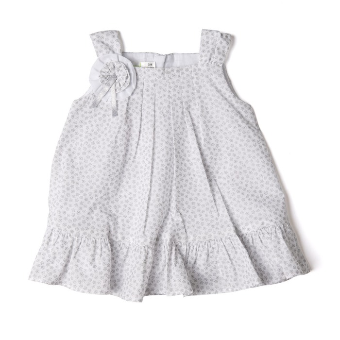 Rochie cu bretele , flori gri, Babybol [1]