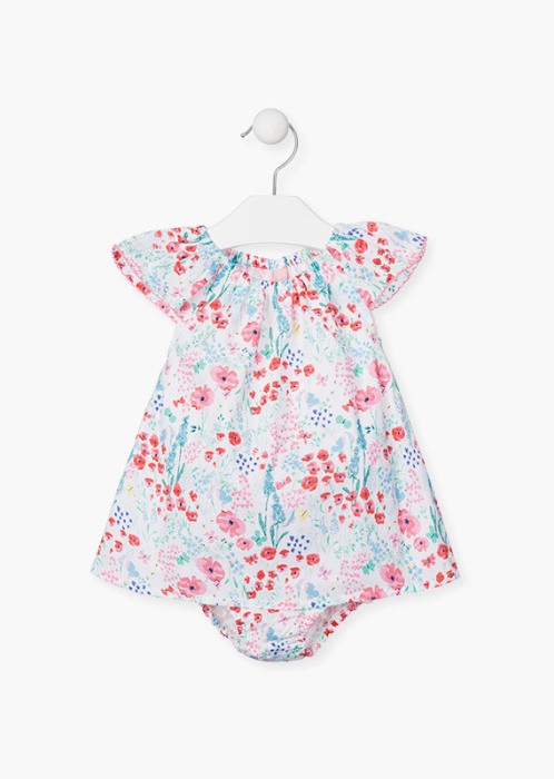 Rochie cu chilotel bebe fetita, imprimeu floral, Losan [1]