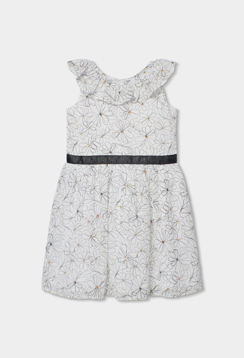 Rochie eleganta fetite 4-14 ani, chifon, imprimeu floral, [2]