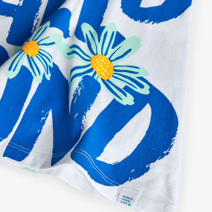 Rochie fete 1-10 ani , bumbac better cotton, maneca scurta, imprimeu floral, brand Boboli [6]