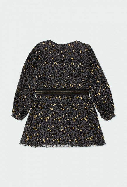 Rochie fete 4-16 ani , chifon, plisee, centura , Boboli [3]