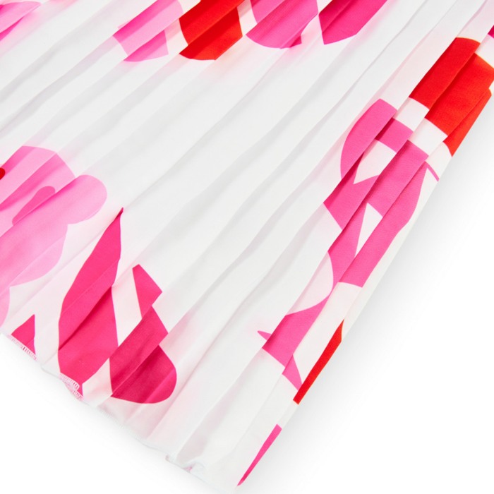 Rochie fete 4-16 ani, plisee, saten, multicolor, Boboli [4]