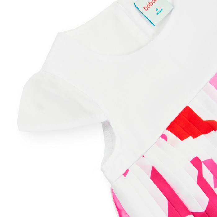 Rochie fete 4-16 ani, plisee, saten, multicolor, Boboli [2]