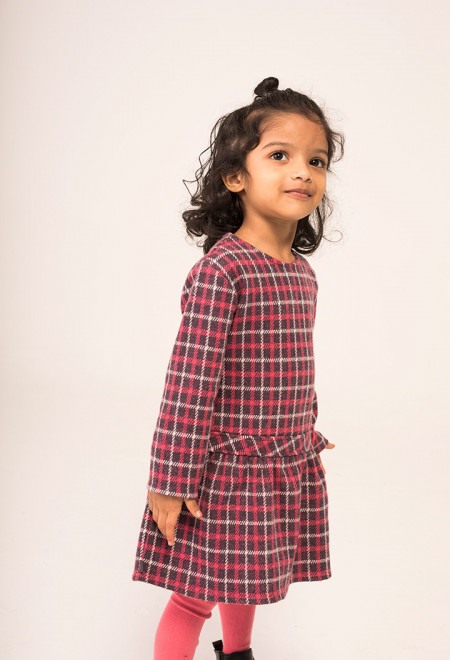 Rochie fete Boboli cu maneca lunga, carouri, Boboli [5]