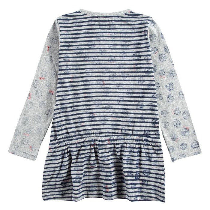 Rochie fete bumbac 8-16 ani, dungi, gri, Boboli [2]