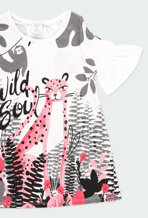 Rochie fete bumbac, animal print,Boboli [3]