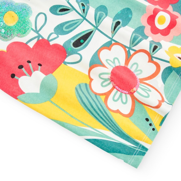 Rochie fete bumbac better cotton, imprimeu floral, brand Boboli [4]