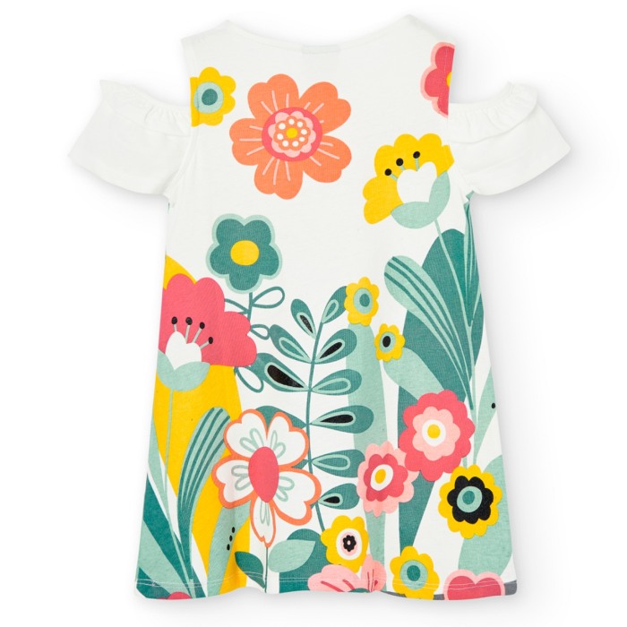 Rochie fete bumbac better cotton, imprimeu floral, brand Boboli [2]