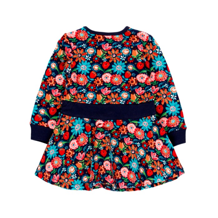 Rochie fete bumbac, fusta clos, imprimeu floral, Boboli [2]