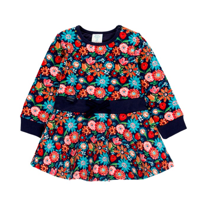 Rochie fete bumbac, fusta clos, imprimeu floral, Boboli [1]