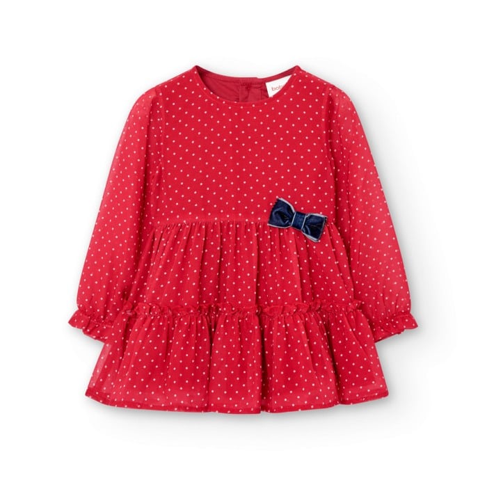 Rochie fete chifon rosie, fundita bleumarin, Boboli [1]