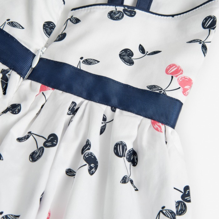 Rochie fete satin, bumbac better cotton, imprimeu cirese, Boboli [4]