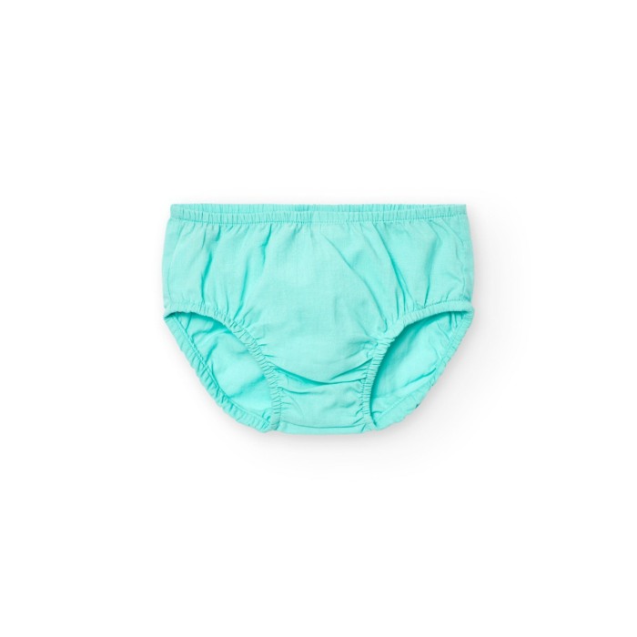 Rochie fete vara bumbac, flori aplicate, turcoaz, brand Boboli [2]