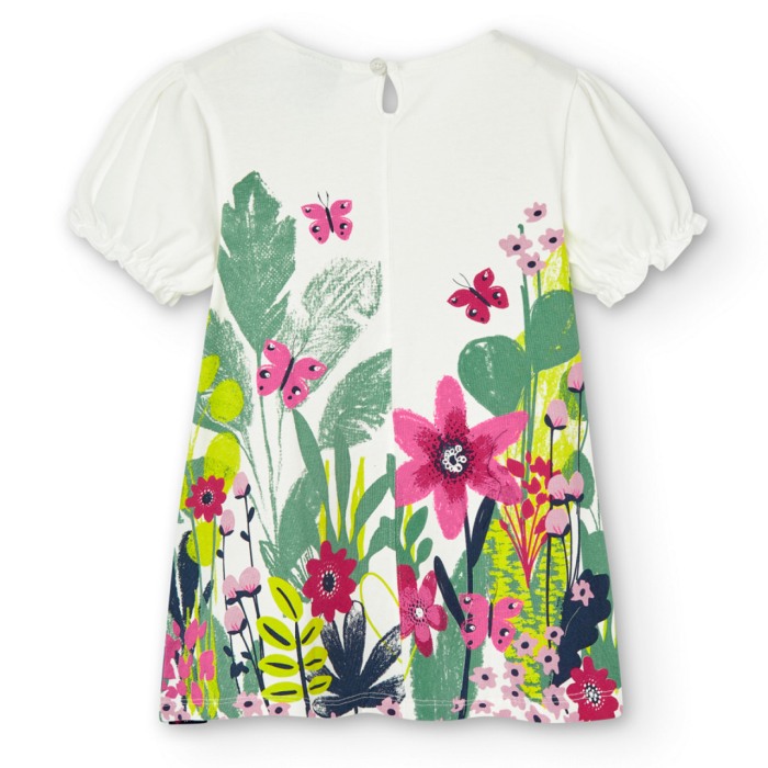 Rochie fetita maneca scurta, imprimeu floral, Boboli [2]