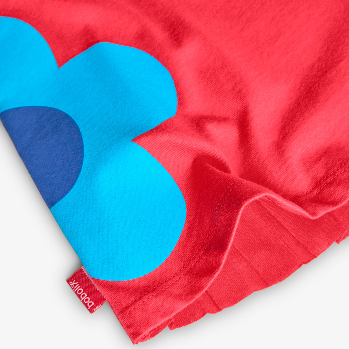 Rochie fetite 1-8 ani, plisata, imprimeu floral, rosie, brand Boboli [4]